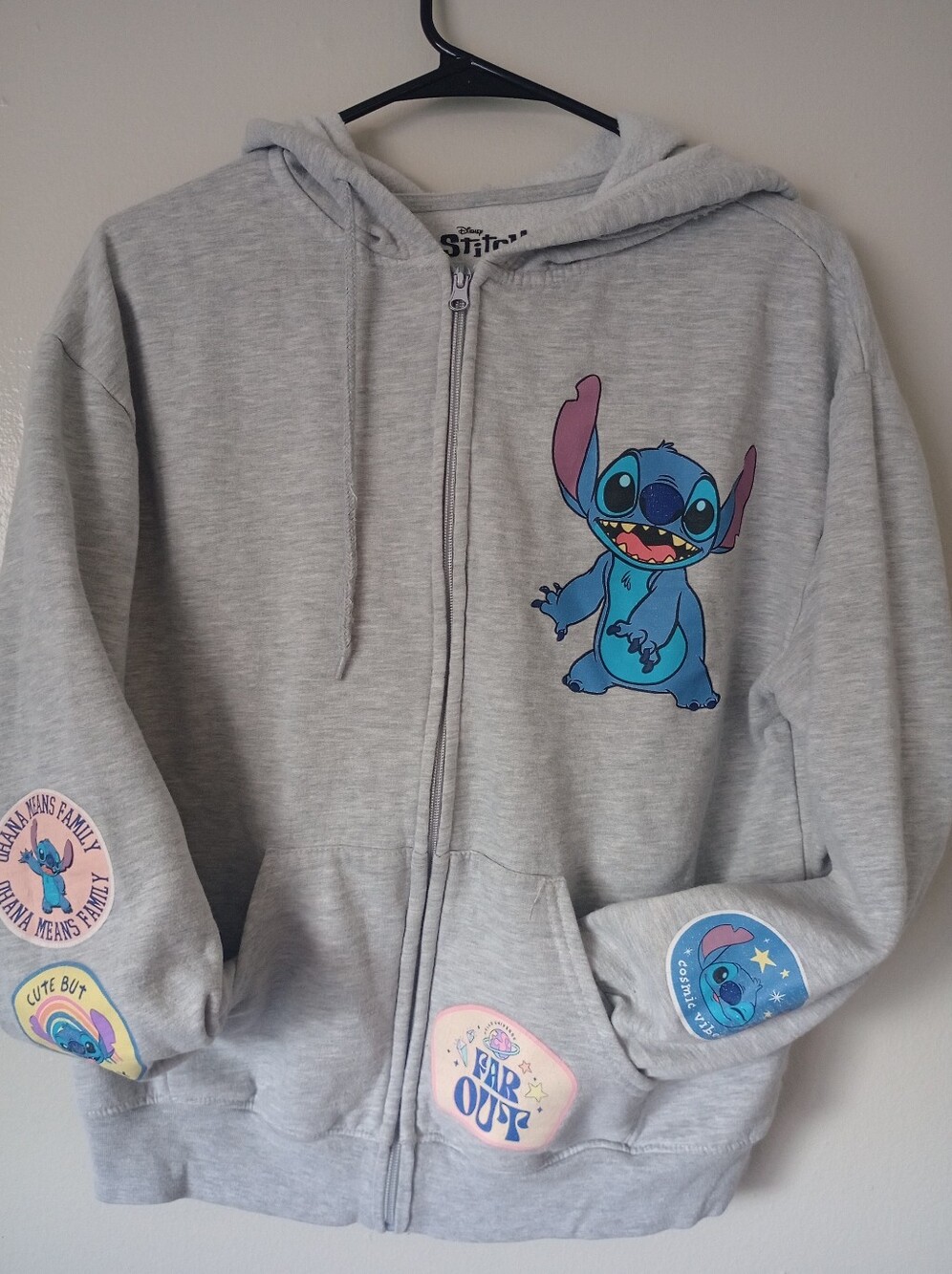Kids Stitch Space Themed Zip Up Jacket Hoodie